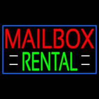 Red Mailbo  Rental With White Line 2 Leuchtreklame