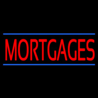 Red Mortgages Blue Lines Leuchtreklame