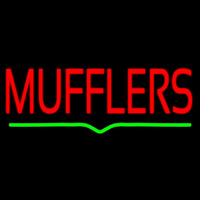 Red Mufflers Green Line Leuchtreklame