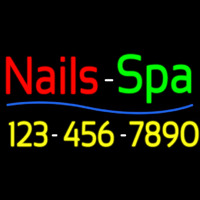 Red Nails Spa With Phone Number Leuchtreklame