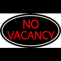 Red No Vacancy With White Border Leuchtreklame