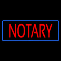 Red Notary Blue Border Leuchtreklame