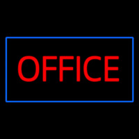 Red Office Blue Leuchtreklame
