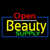 Red Open Beauty Supply Leuchtreklame