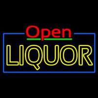 Red Open Double Stroke Liquor Leuchtreklame