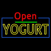 Red Open Double Stroke Yogurt Leuchtreklame