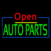 Red Open Green Auto Parts Leuchtreklame