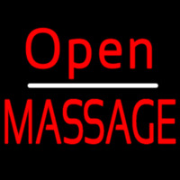 Red Open Massage Leuchtreklame