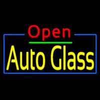 Red Open Yellow Auto Glass Leuchtreklame