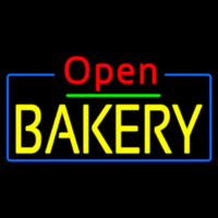 Red Open Yellow Bakery Leuchtreklame