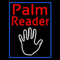 Red Palm Reader White Logo Leuchtreklame