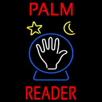 Red Palm Reader With Crystal Leuchtreklame