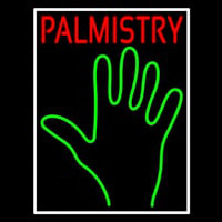 Red Palmistry White Border Leuchtreklame