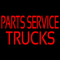 Red Parts Service Trucks Leuchtreklame