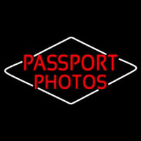 Red Passport Photos Leuchtreklame