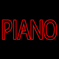 Red Piano Block Leuchtreklame