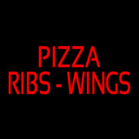 Red Pizza Ribs Wings Leuchtreklame