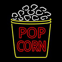 Red Pop Corn Logo Leuchtreklame