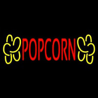 Red Popcorn Yellow Logo Leuchtreklame