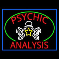 Red Psychic Analysis With Logo Leuchtreklame