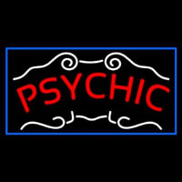 Red Psychic Blue Border Leuchtreklame