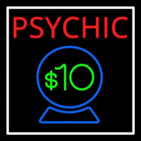 Red Psychic Blue Crystal Globe And White Border Leuchtreklame