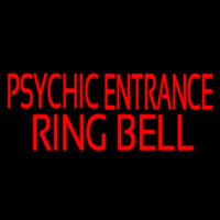 Red Psychic Entrance Ring Bell Leuchtreklame