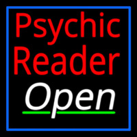 Red Psychic Reader White Open Leuchtreklame