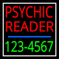 Red Psychic Reader With Green Phone Number Leuchtreklame