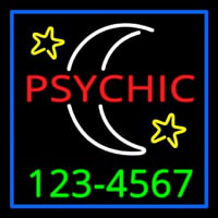 Red Psychic White Logo Green Phone Number Leuchtreklame