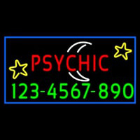 Red Psychic White Logo Phone Number Leuchtreklame