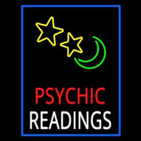Red Psychic White Readings Blue Border Leuchtreklame