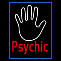 Red Psychic With Blue Border Leuchtreklame
