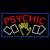 Red Psychic With Logo And Blue Border Leuchtreklame