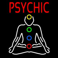 Red Psychic With Logo Leuchtreklame