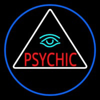Red Psychic With Turquoise Eye Leuchtreklame