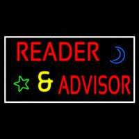 Red Reader Advisor With Border Leuchtreklame