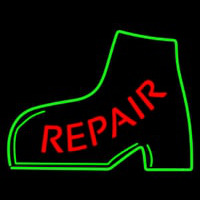 Red Repair Green Boot Leuchtreklame