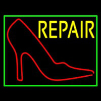 Red Sandal Logo Repair With Border Leuchtreklame