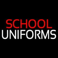 Red School White Uniforms Leuchtreklame