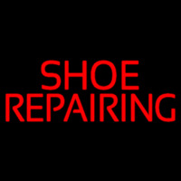 Red Shoe Repairing Leuchtreklame