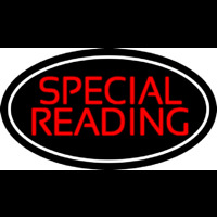 Red Special Reading White Border Leuchtreklame