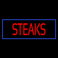 Red Steaks With Blue Border Leuchtreklame