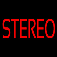 Red Stereo Block Leuchtreklame