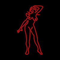 Red Strip Club Girl Leuchtreklame