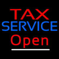 Red Ta  Blue Service Open Leuchtreklame
