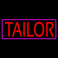 Red Tailor With Pink Border Leuchtreklame