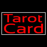 Red Tarot Card And White Leuchtreklame