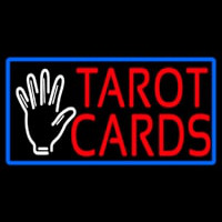 Red Tarot Cards White Palm Leuchtreklame