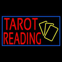 Red Tarot Reading Yellow Cards Leuchtreklame